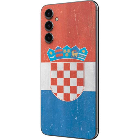 Croatia Flag Distressed Galaxy A14 5G Skin